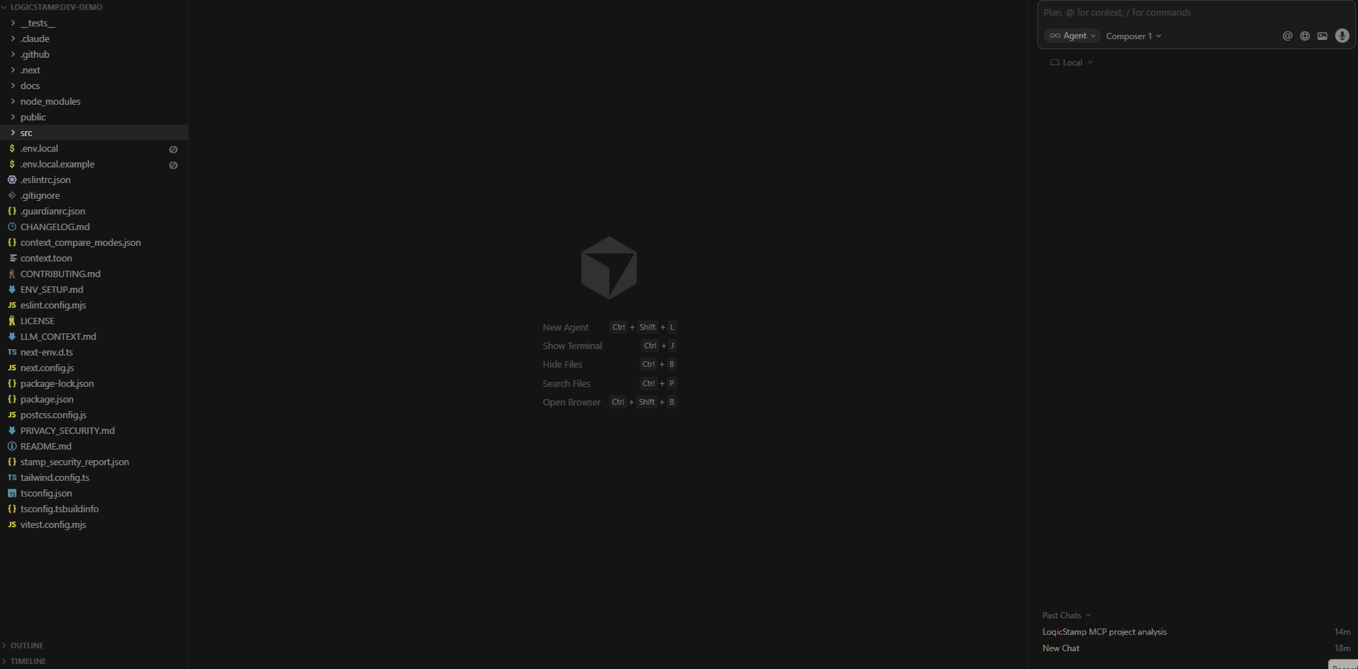 LogicStamp CLI and MCP workflow demonstration